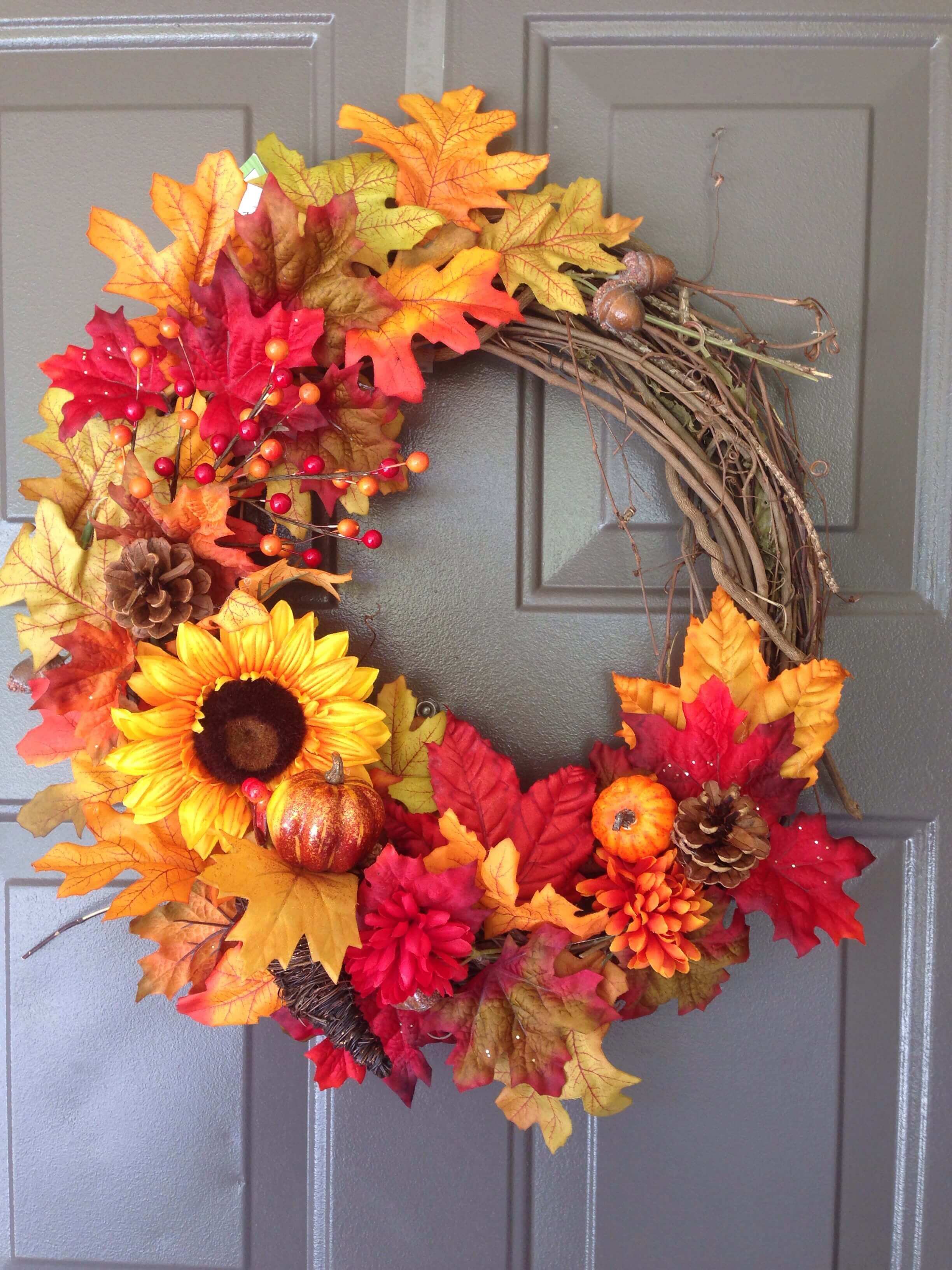 Beautiful Thanksgiving Wreath Ideas That Are Easy 