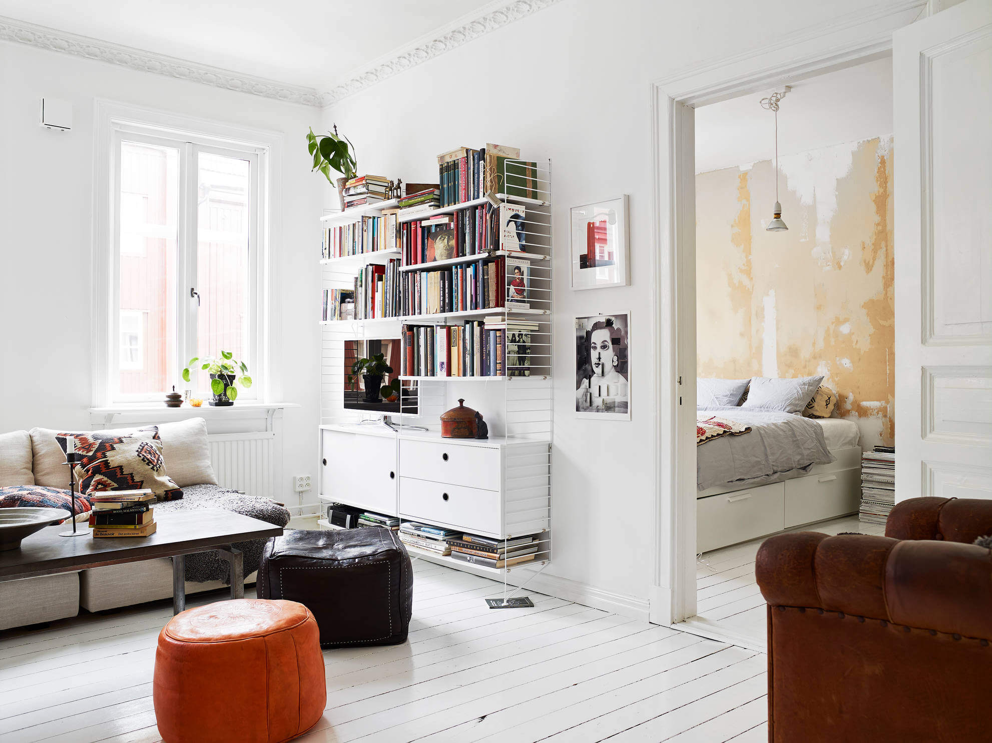 small home library design