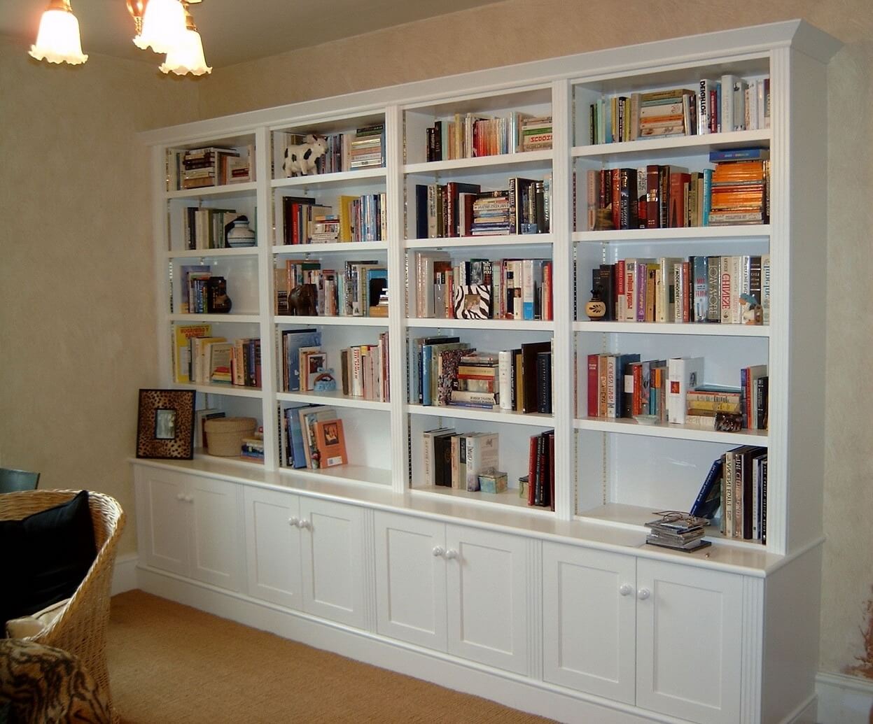 small home library design