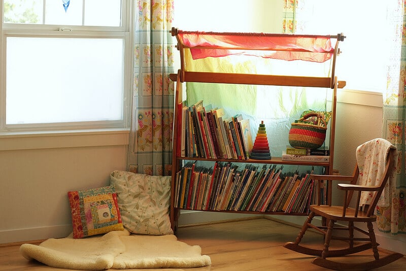small home library design