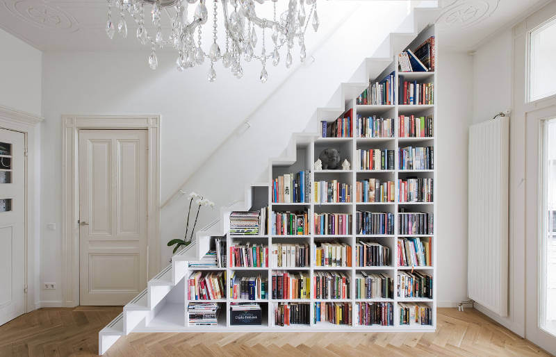 small home library design
