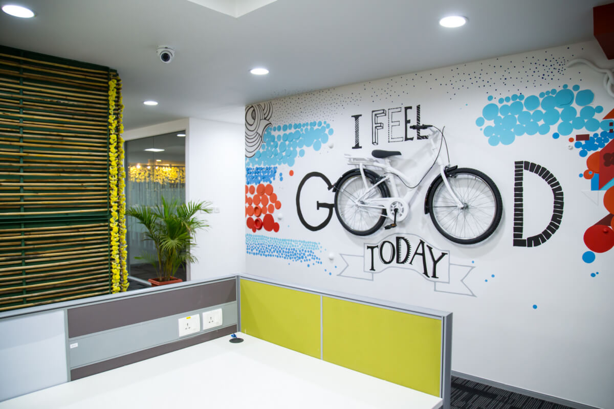 office wall design: Unusual Bike Racks