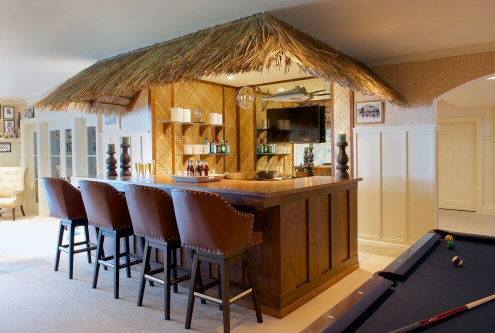 tropical home bar