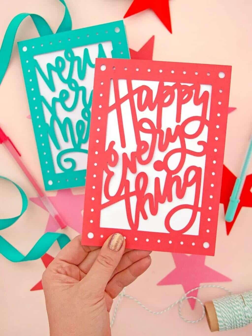 Easy Lettered Holiday Cards