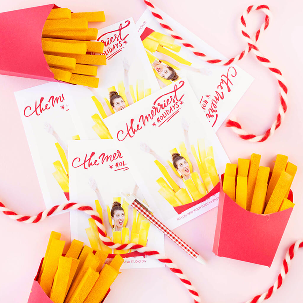 French Fries Christmas Card Idea