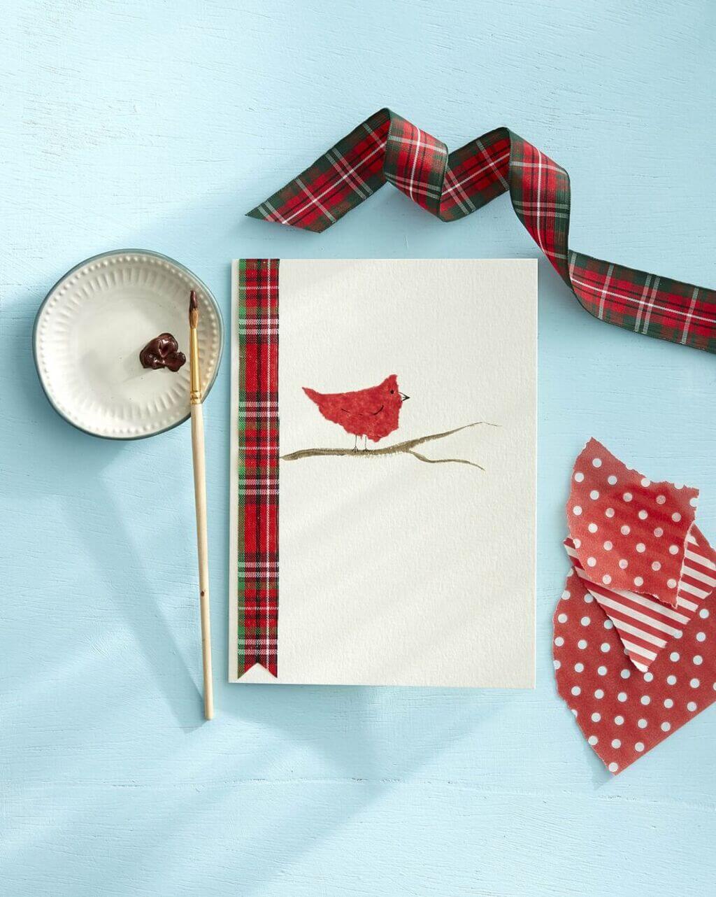 Bird on Christmas Card Ideas