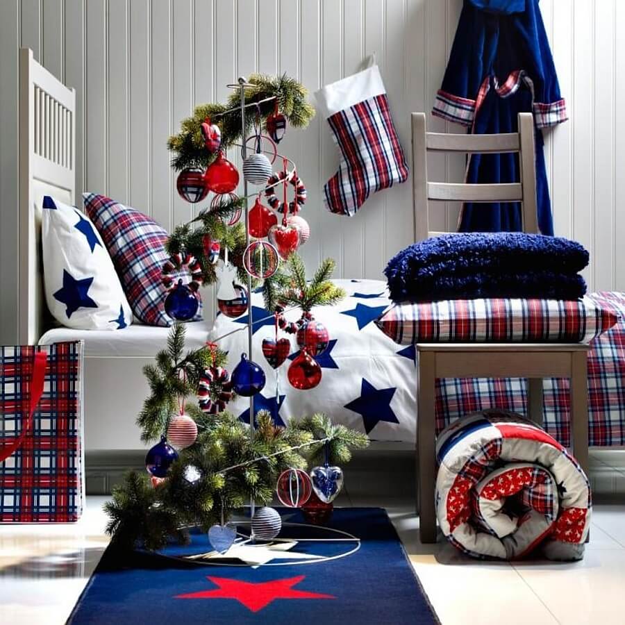 Holiday bedroom decor