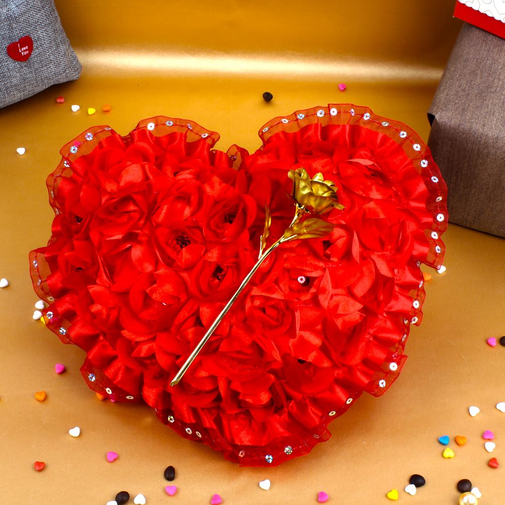 Teddy Rose Heart Shape DIY valentine gifts