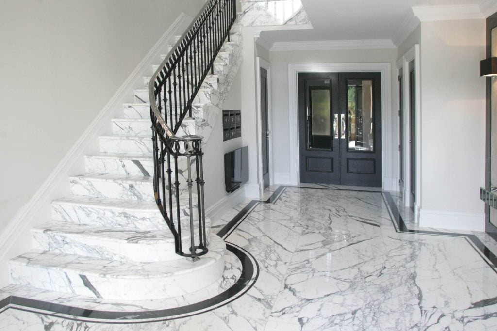 marble design in hall