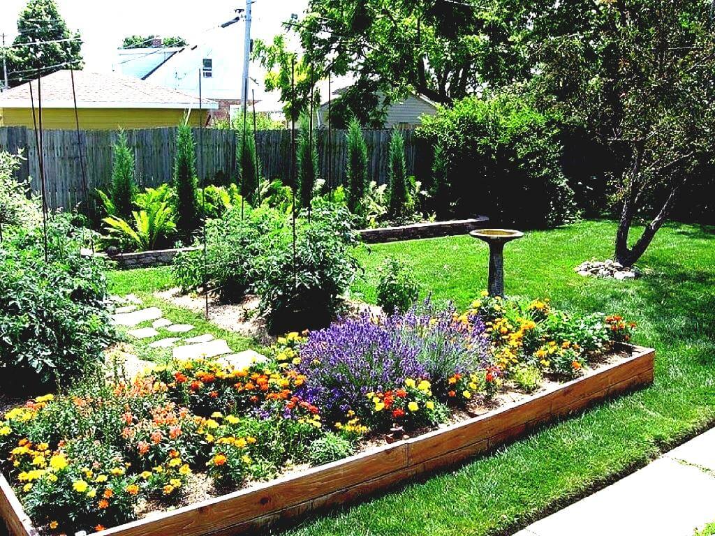 A garden filled with lots of different types of flowers
