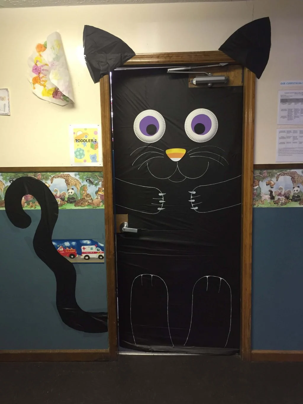 Halloween Door Decorations: Black Cat