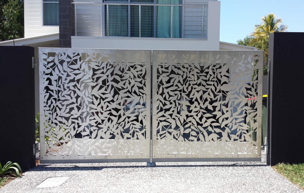  Etched Metal Fence Door