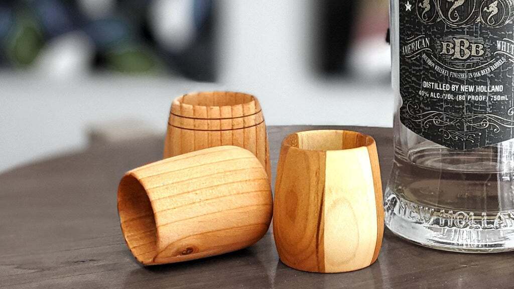 A Wooden Shot Glass 