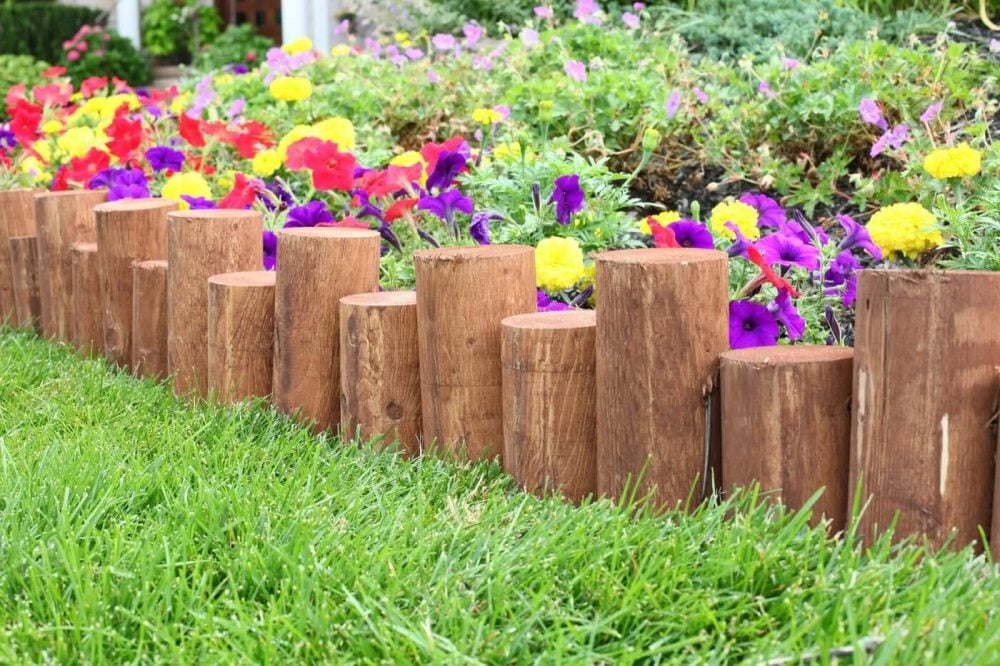 Log Edging garden ideas