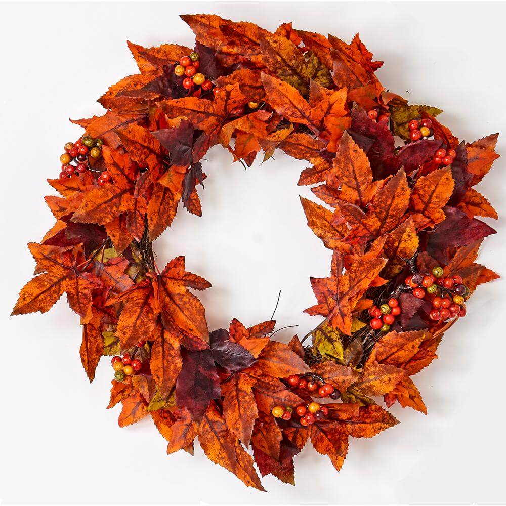 Maple Leaf And Berry Wreath