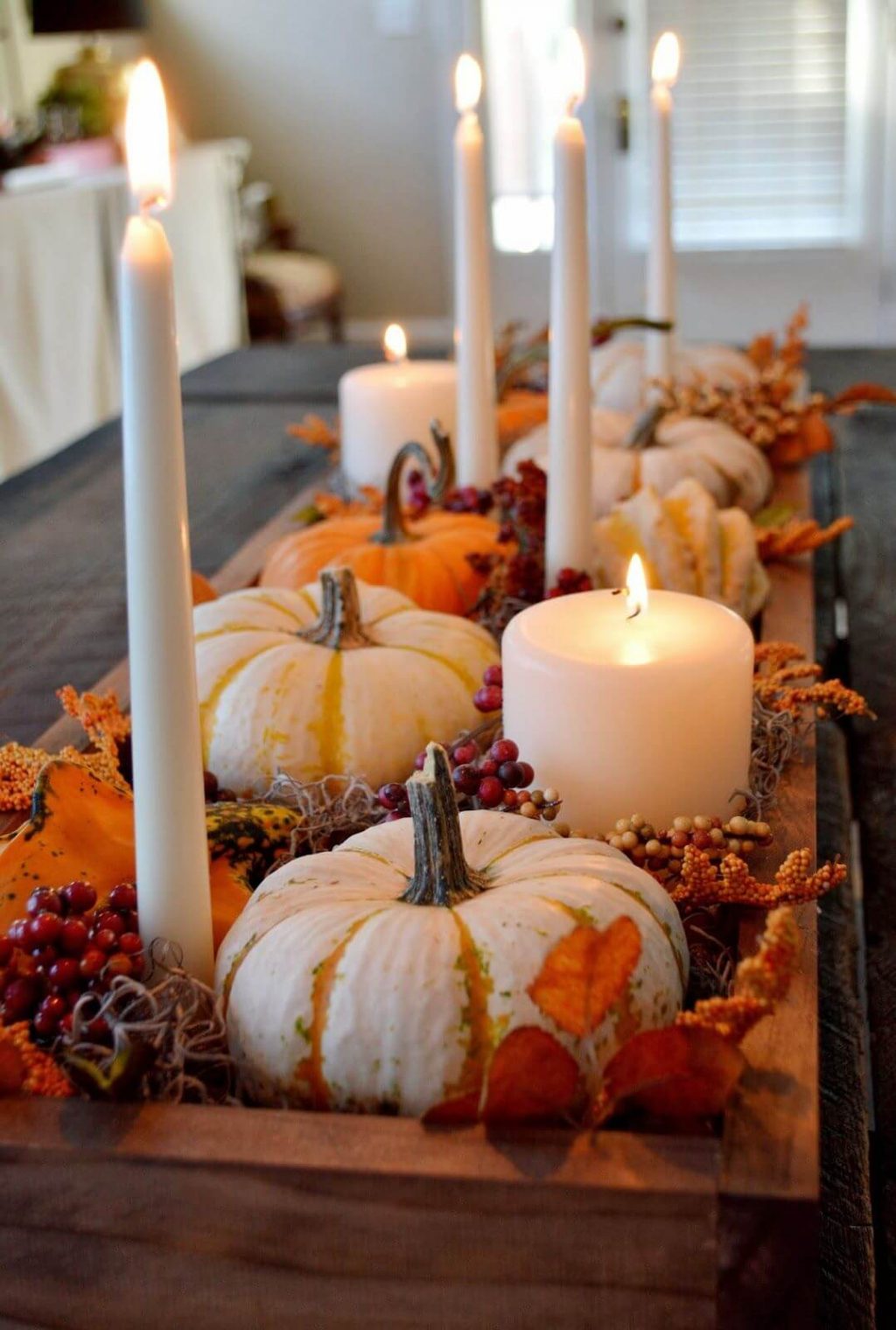 Candles for thanksgiving dinner decoration ideas