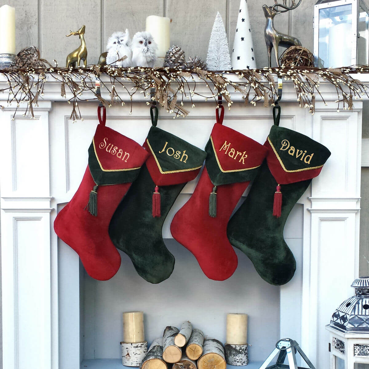 Tassel Trim Christmas stocking
