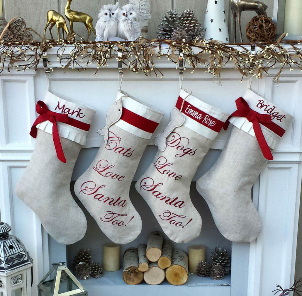 Monogram Manual Christmas stocking