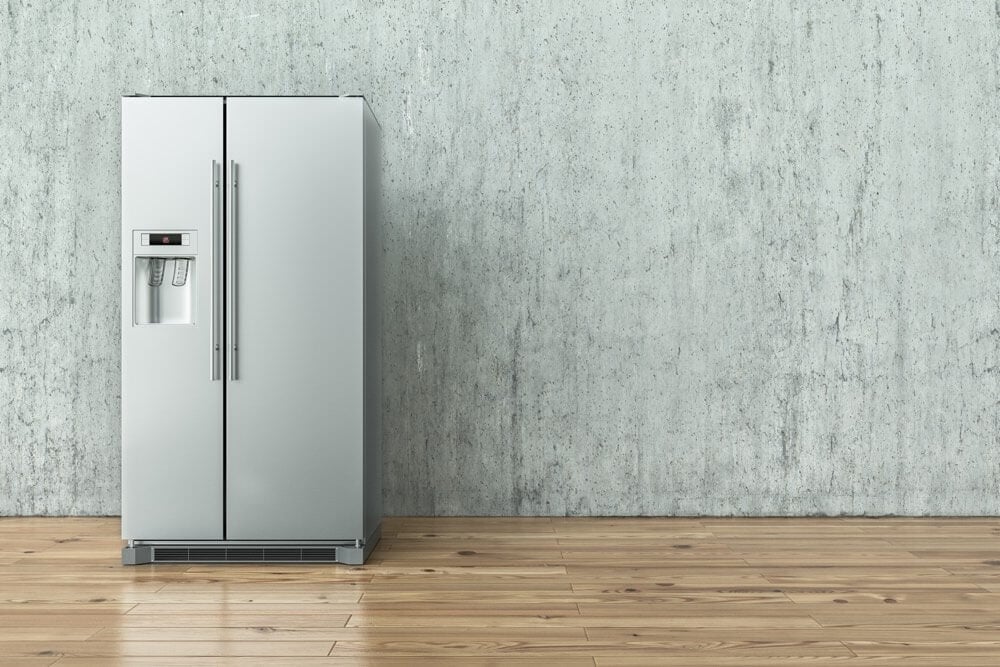 grey colour double door Refrigerator