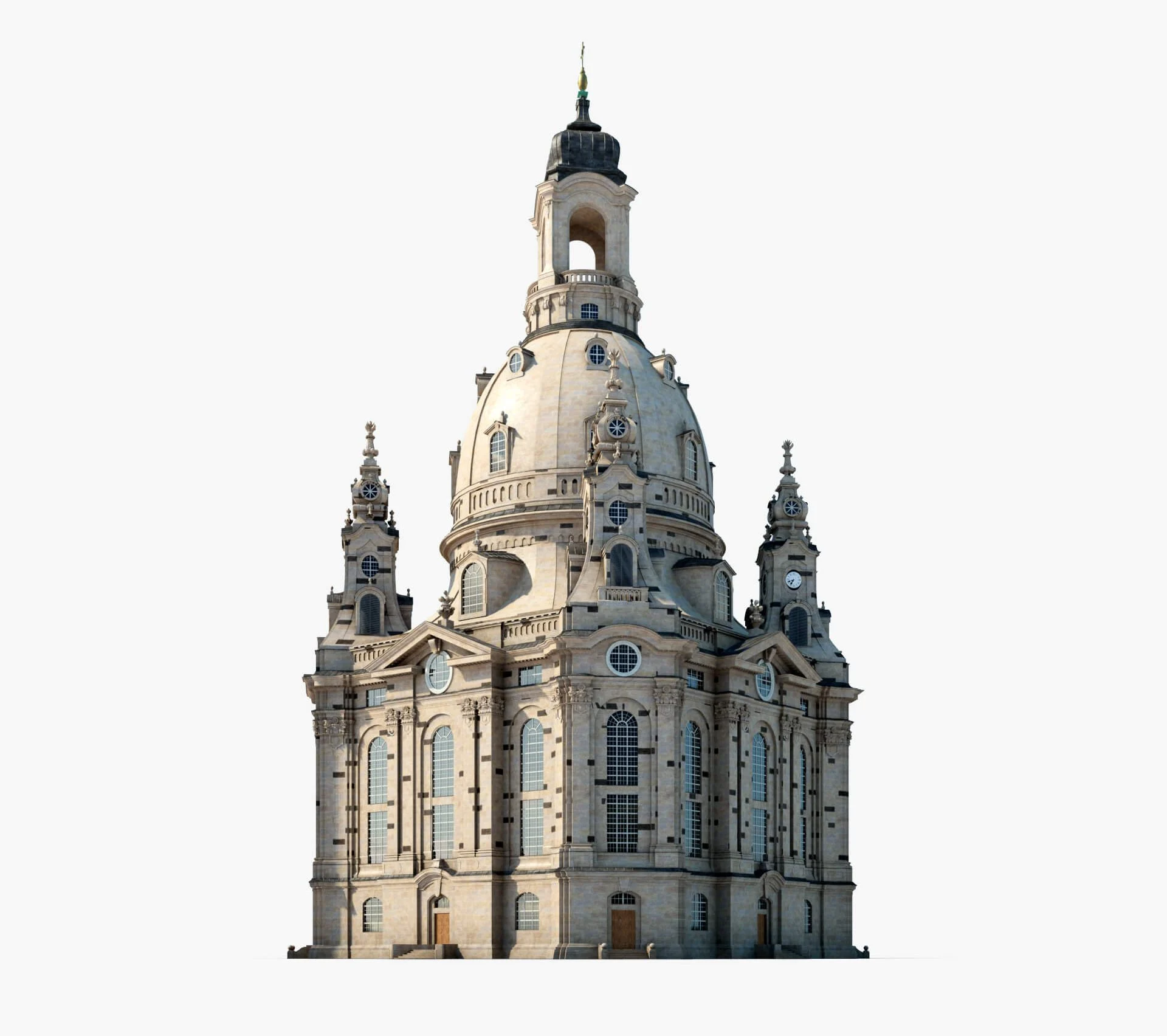 Dresden Frauenkirche architecture 3d models
