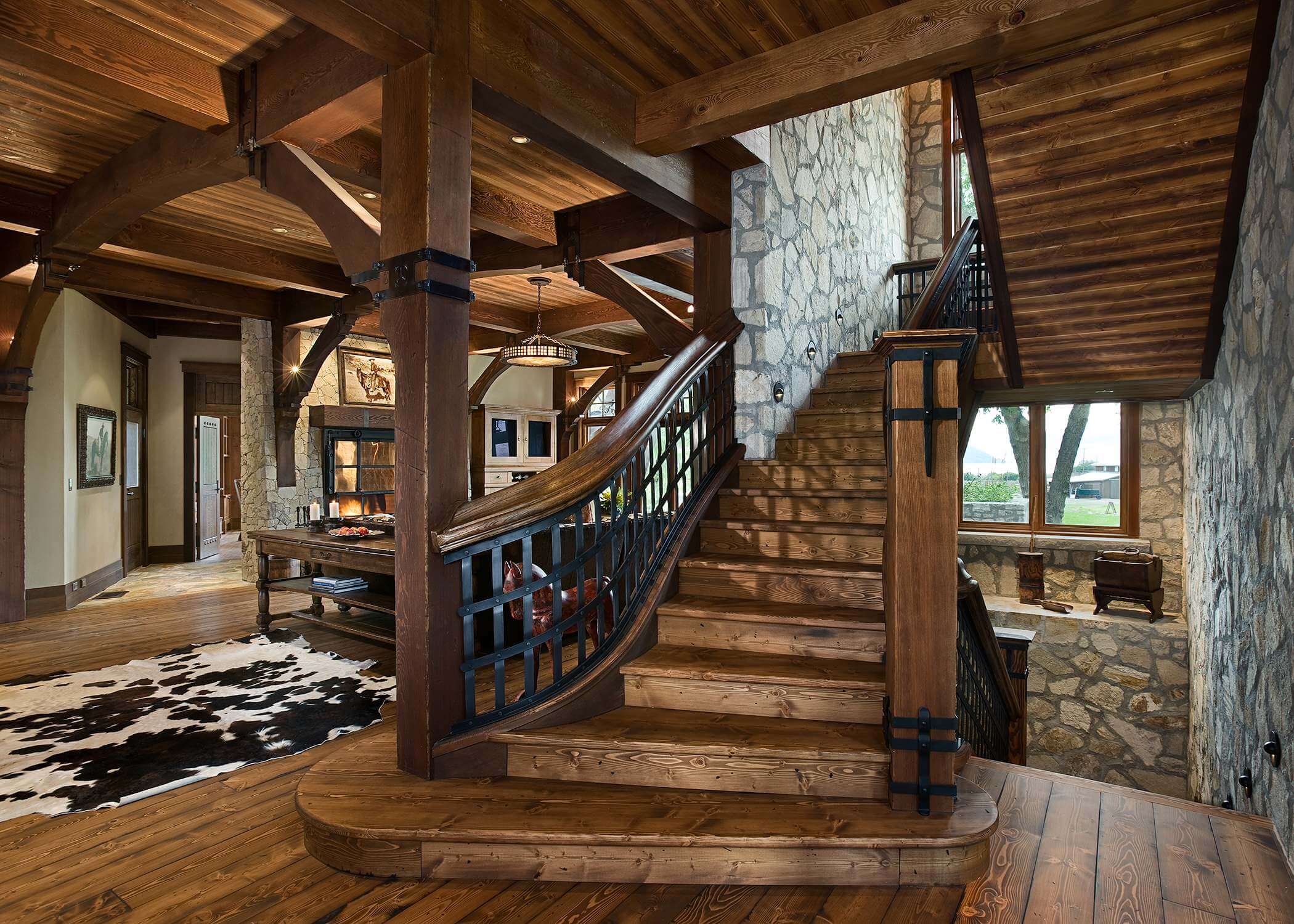 Rustic Staircase Railing