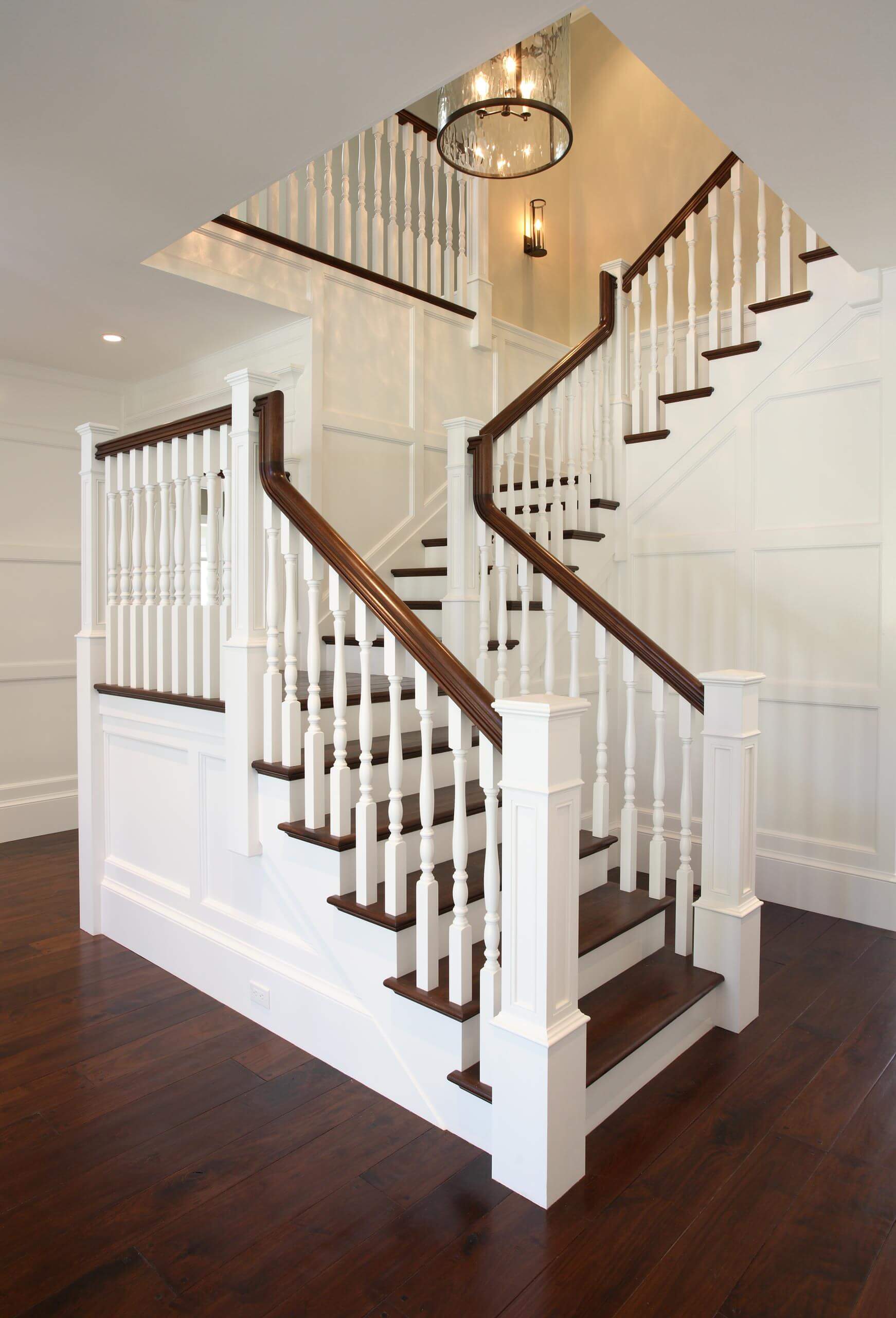 White + Wood railings