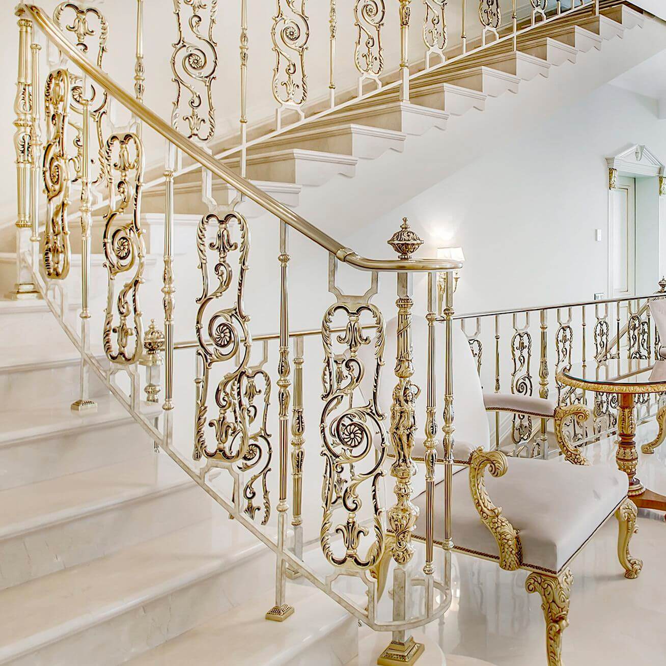 Gold & Silver Railings