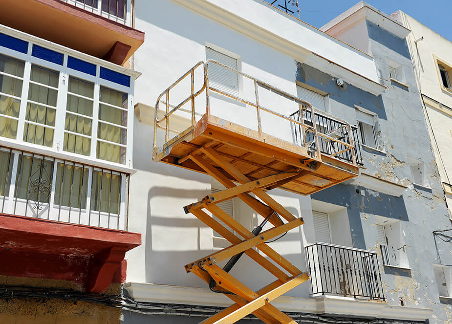 scissor Lift For Exterior Home Development Projects