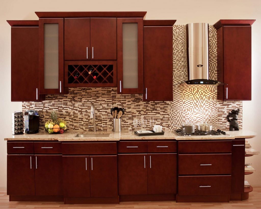 cherry wood cabinets