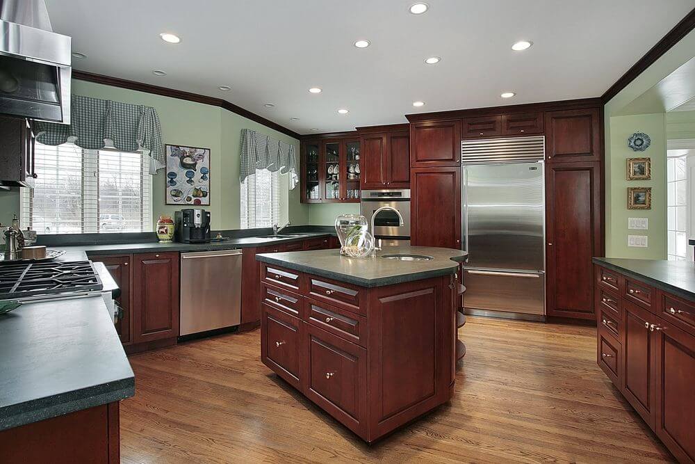 Pastels Cherry wood Cabinets