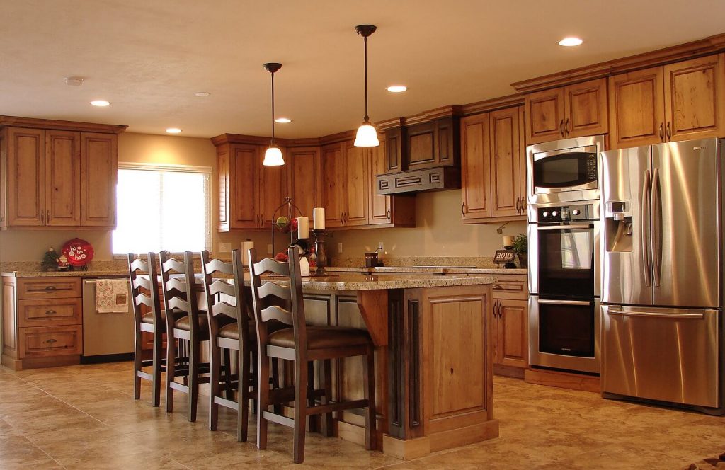 Brown Cherry wood Cabinets