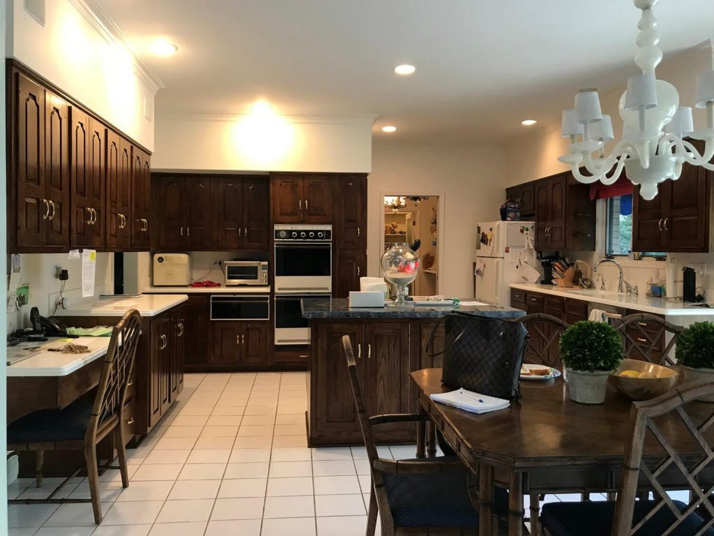  Transitional Style cherry wood cabinets