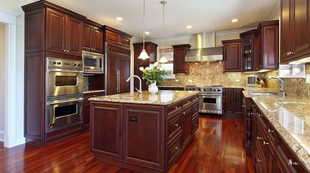 Traditional Style cherry wood cabinets