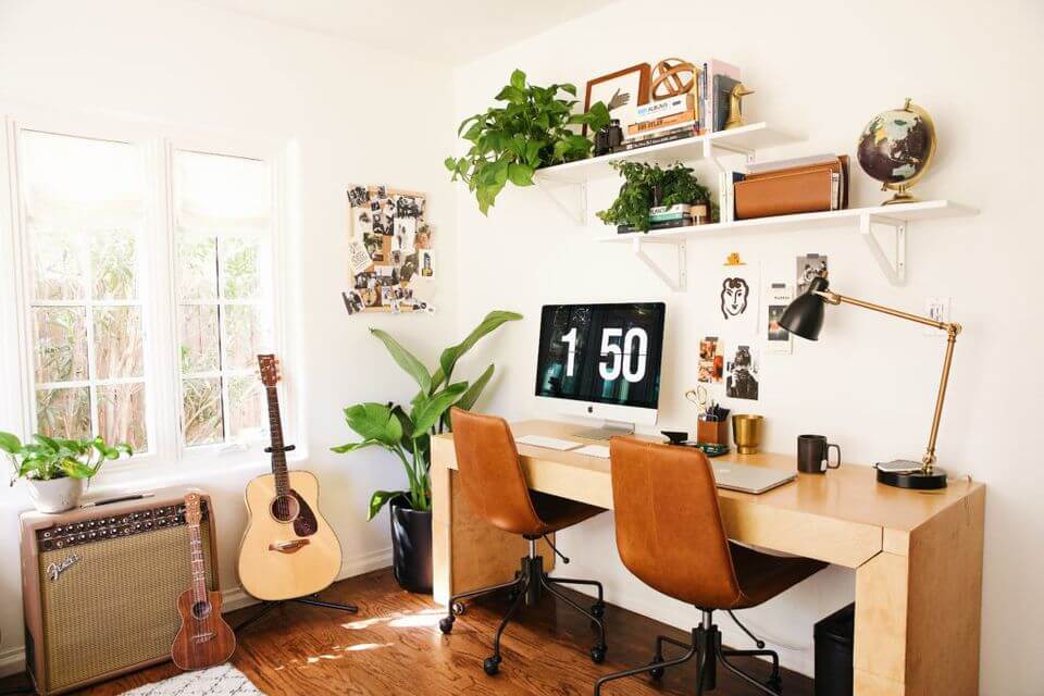 home office layout: Play with Unusual Room Shapes