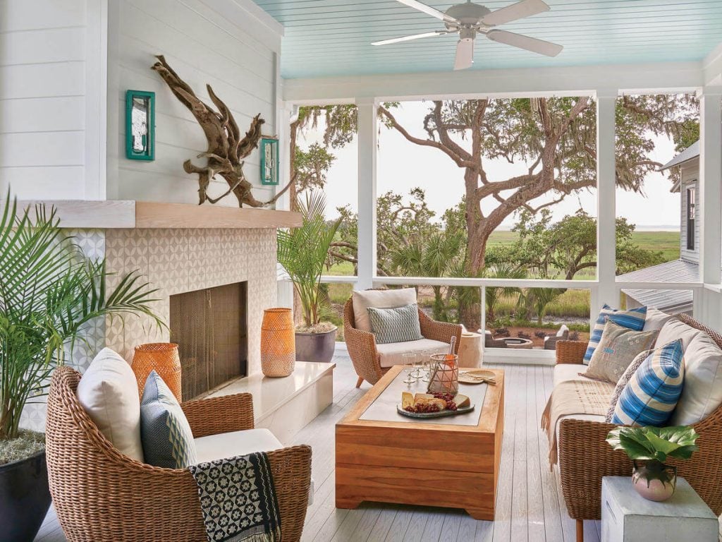 Incorporate Fire screen porch ideas