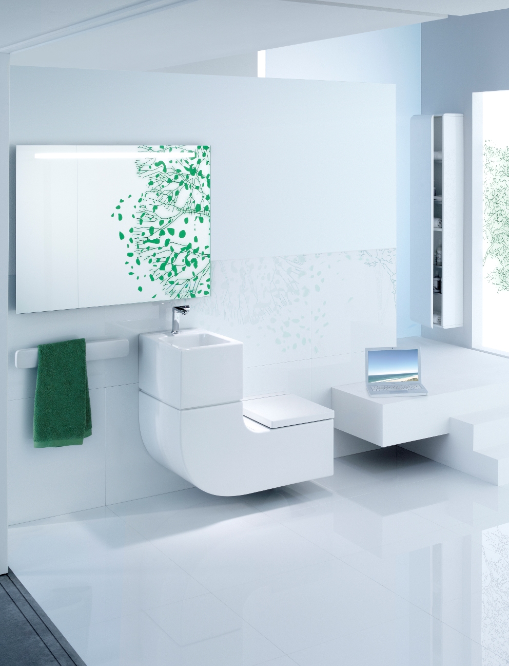  All White Bathroom Design