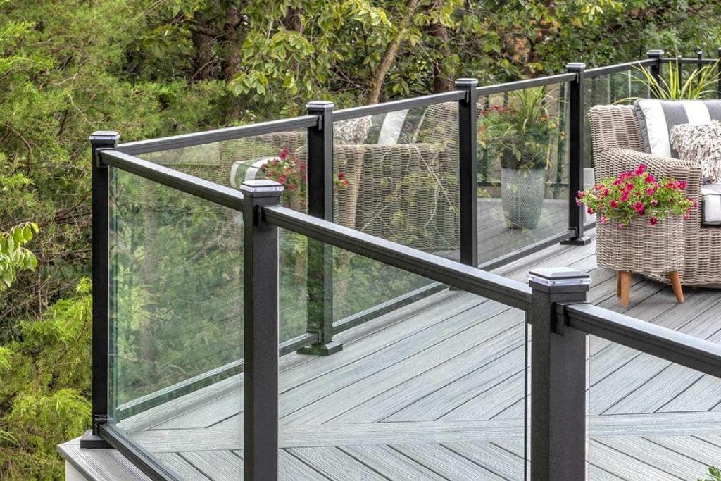 Transparent Glass Terrace Railings Design