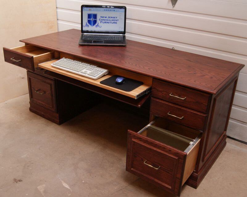 Executive Desk Gun Safe concealment furniture