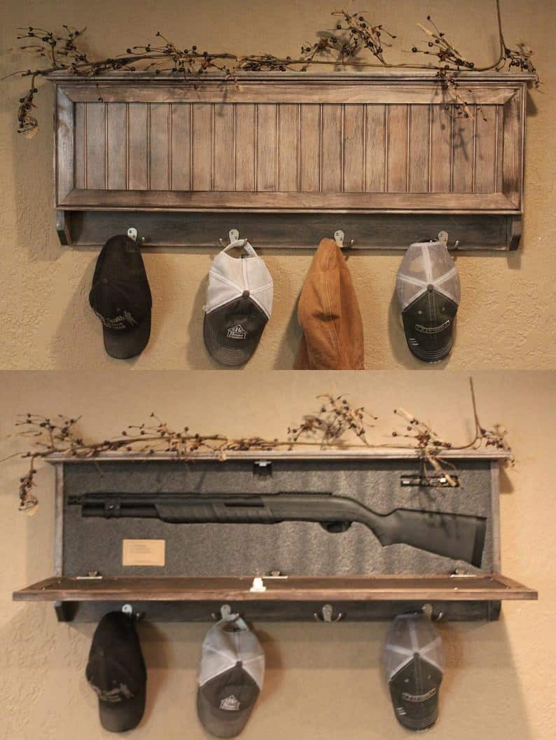 Weapon Concealing Coat Rack