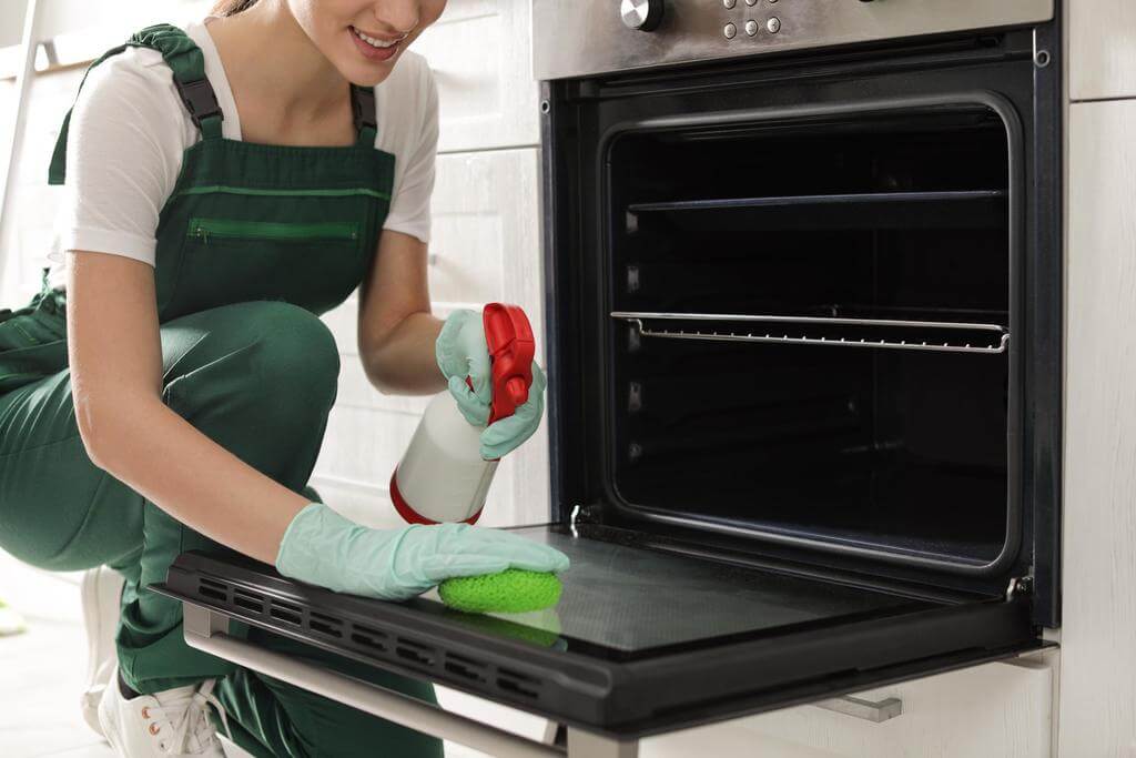 Use oven cleaner