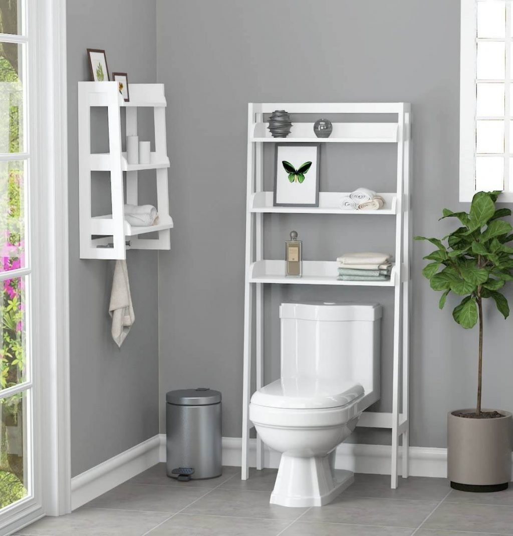 UTEX 3-Shelf Over The Toilet Bathroom Organizer