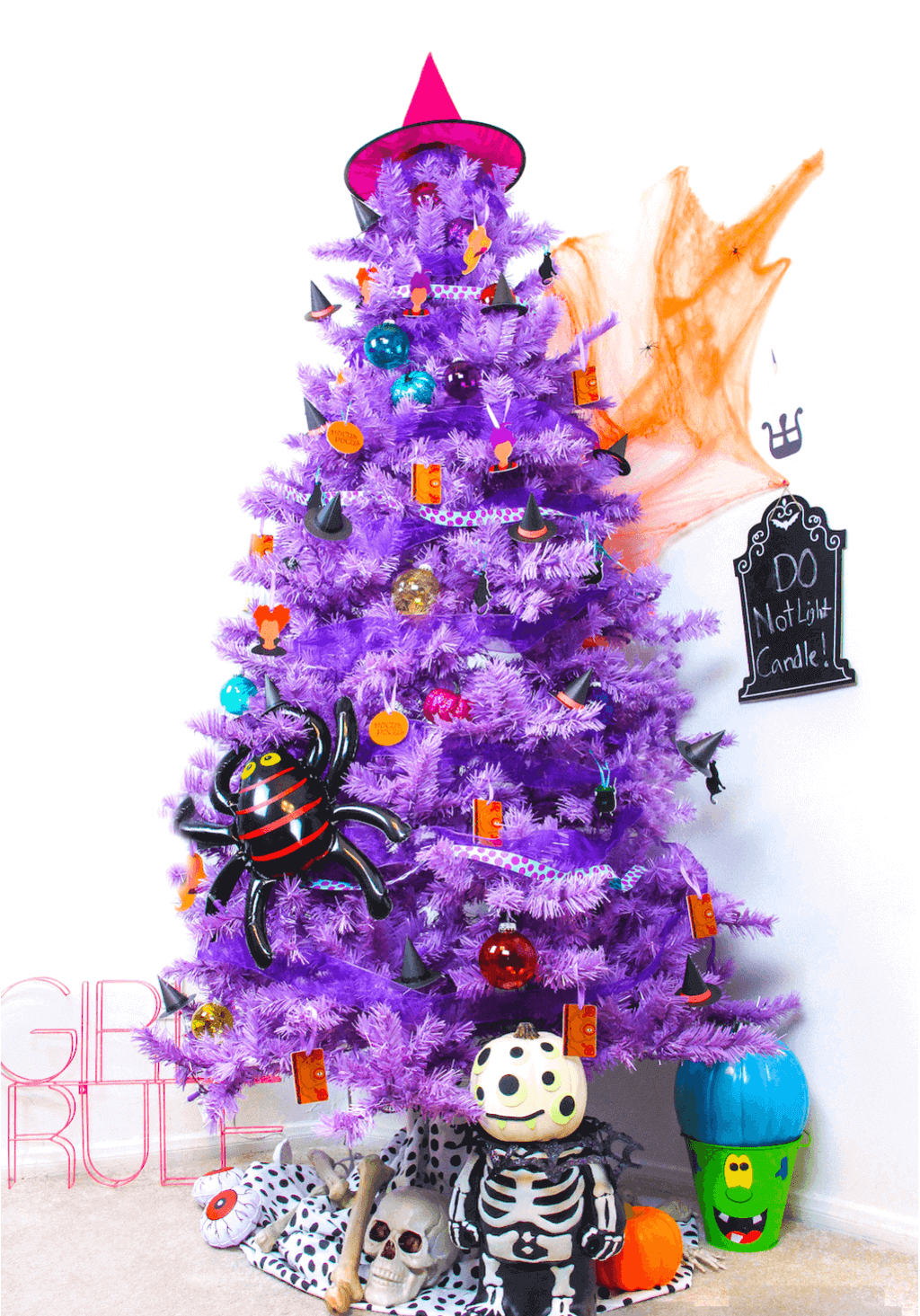 Purple Halloween Christmas Tree
