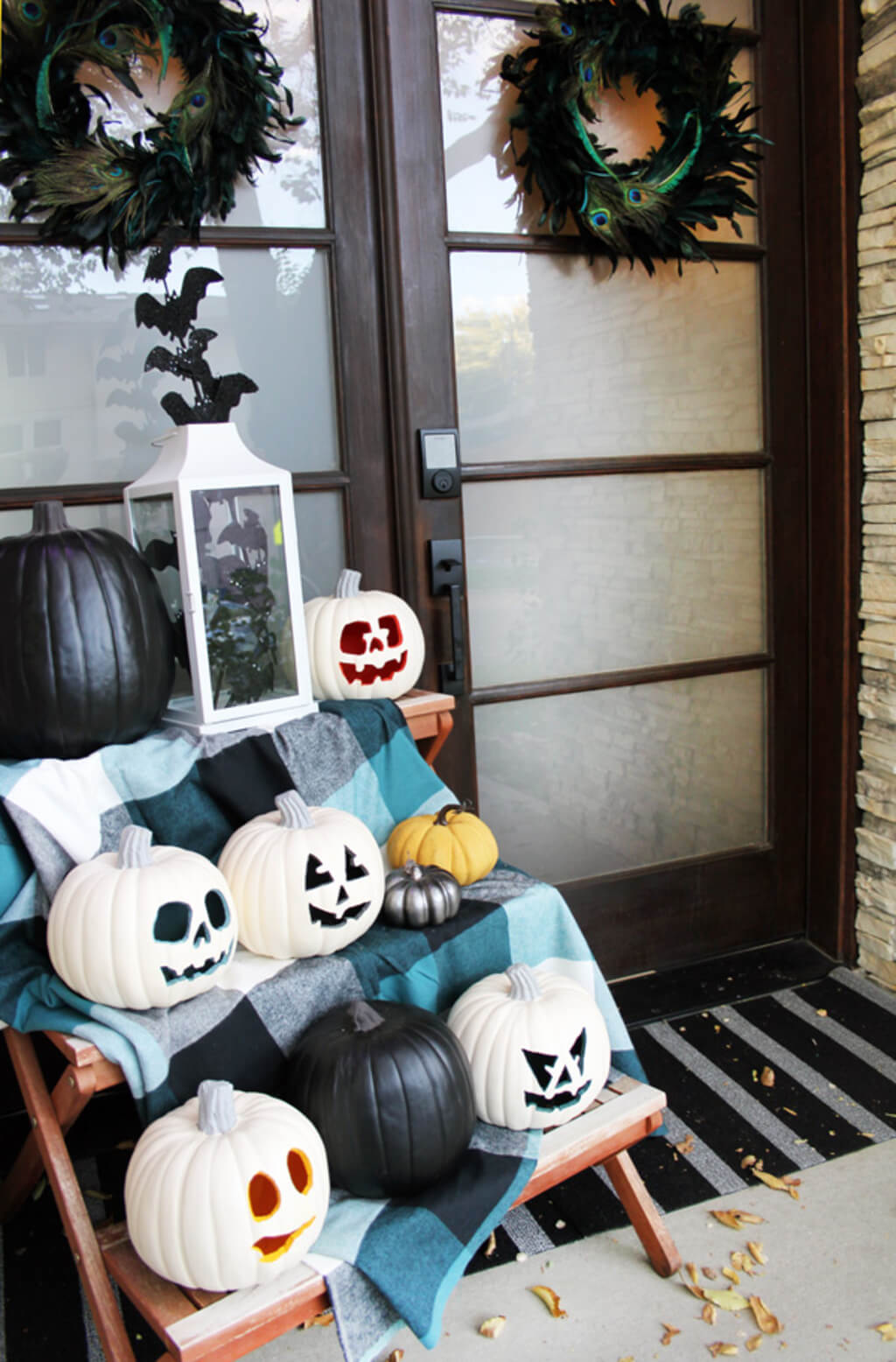 Front Porch Halloween Blue decor