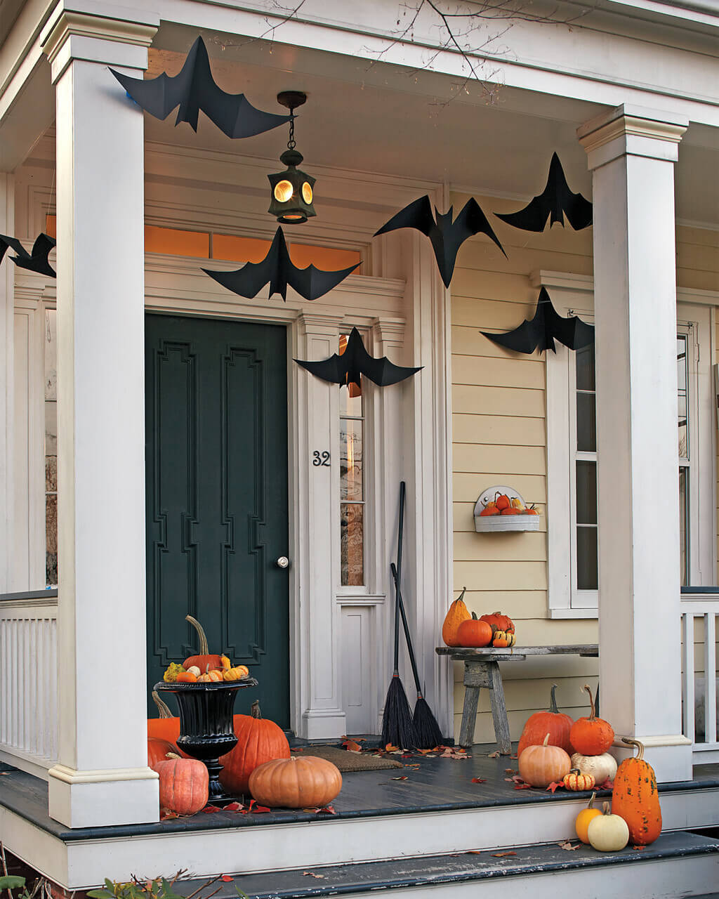 Front Porch Bat Decorations