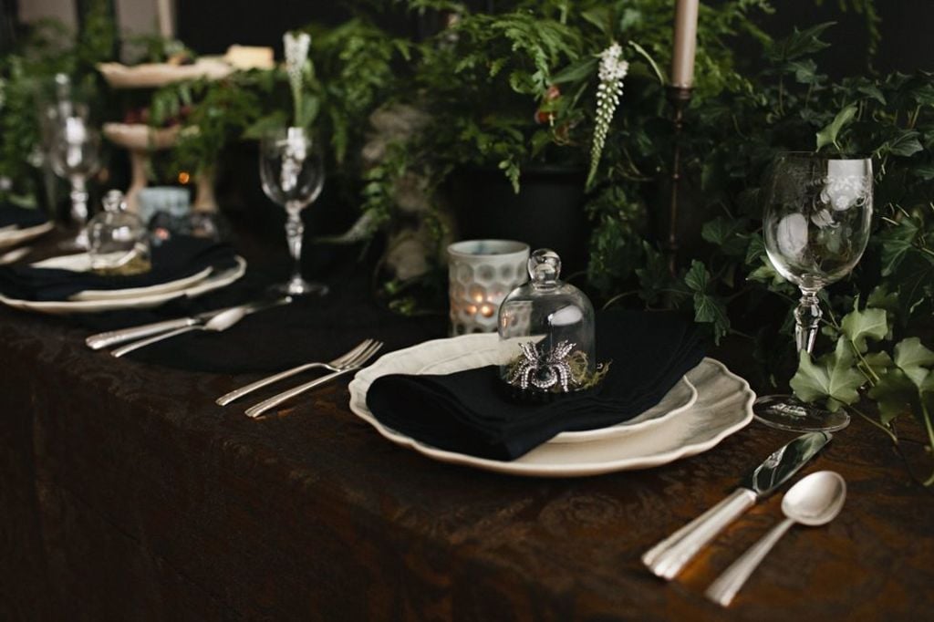 halloween table decoration with Glamorous Midnight In The Garden