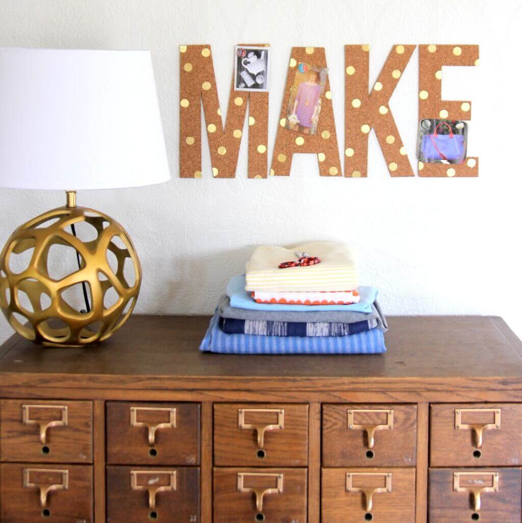 Inspiration Word with Corkboard