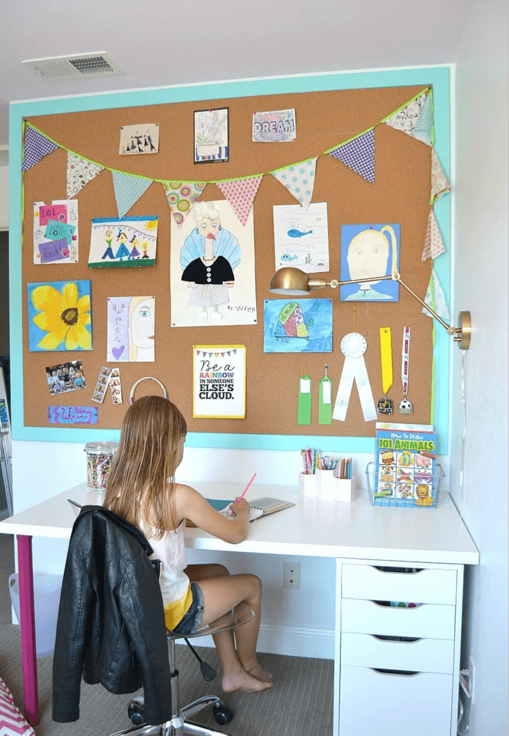 Kids Art Corkboard Wall