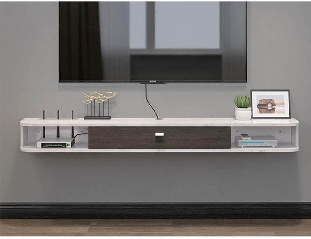 2-Tier Modern Wall Mounted TV Shelf 