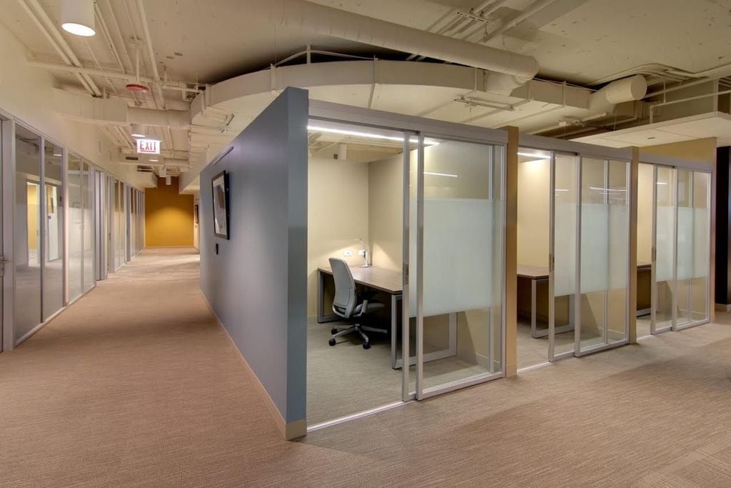 Office Cubicles with Sliding Doors Offers Privacy