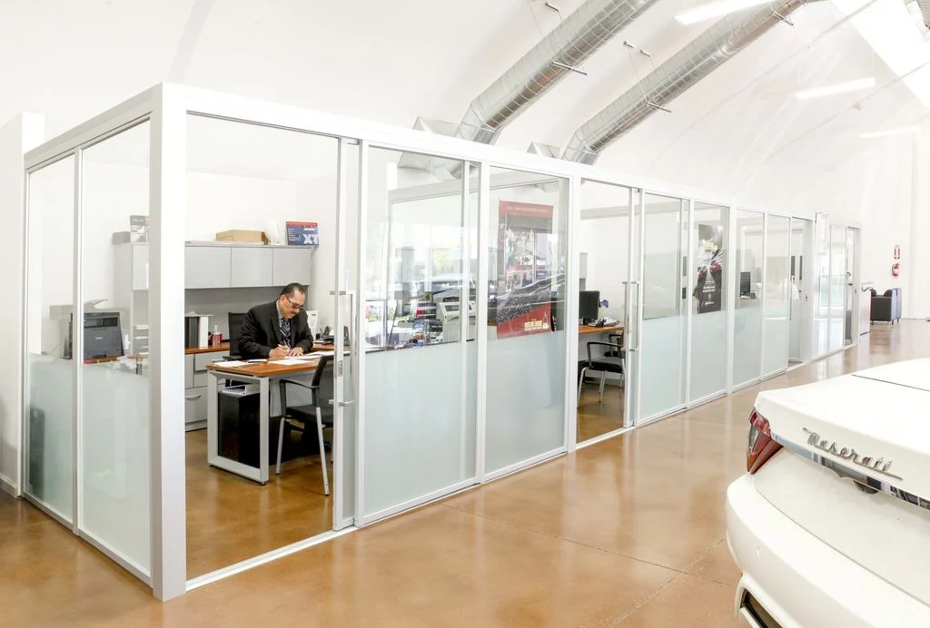 Open air Office Cubicles with Sliding Doors